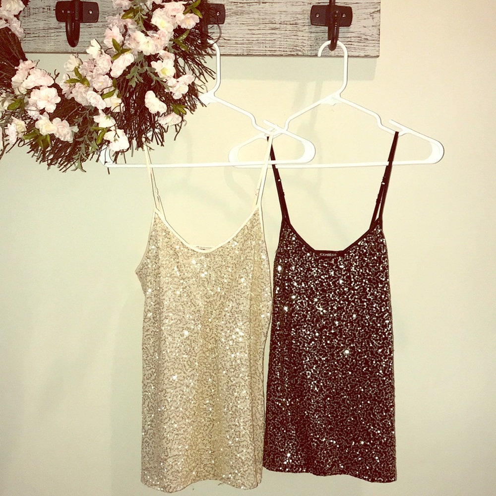 2 Express sequined tank tops